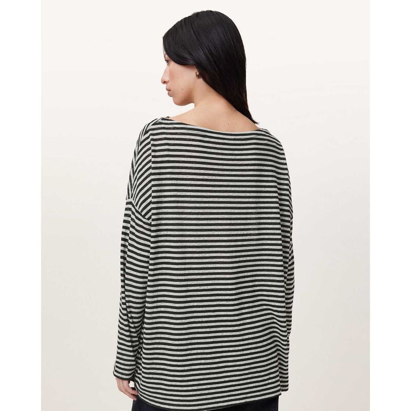 AllSaints Rita Relaxed Fit Striped T-Shirt image number 1